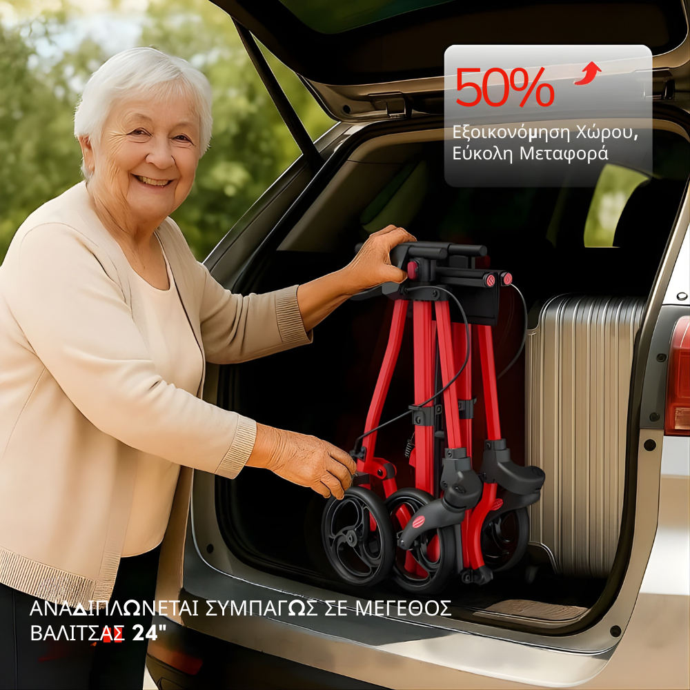 Συμπαγές Rollator Master με Κάθισμα