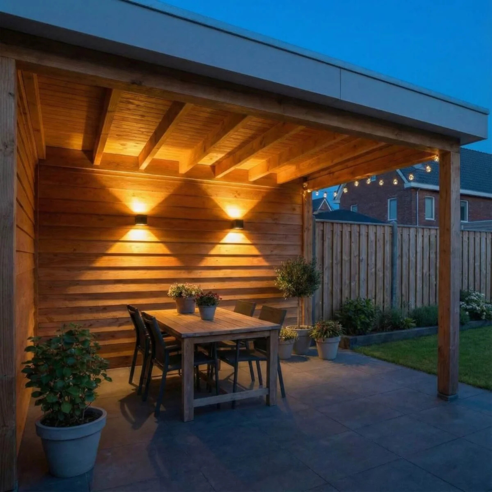 Φωτιστικό τοίχου εσωτερικού και εξωτερικού χώρου – 12 watt – 10×10×10 εκ. – 2700K – τροφοδοσία ρεύματος – μαύρο